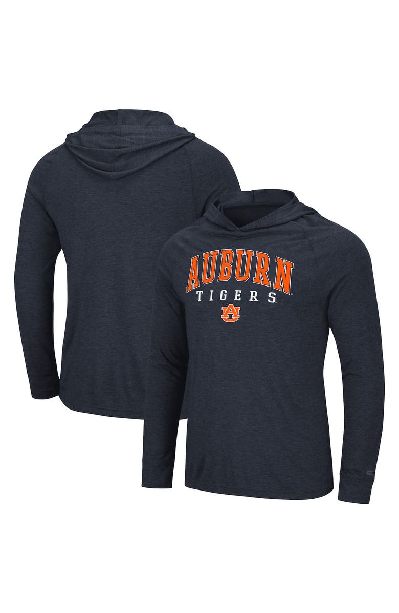 COLOSSEUM Men's Colosseum Navy Auburn Tigers Campus Long Sleeve Hooded T-Shirt, Main, color,