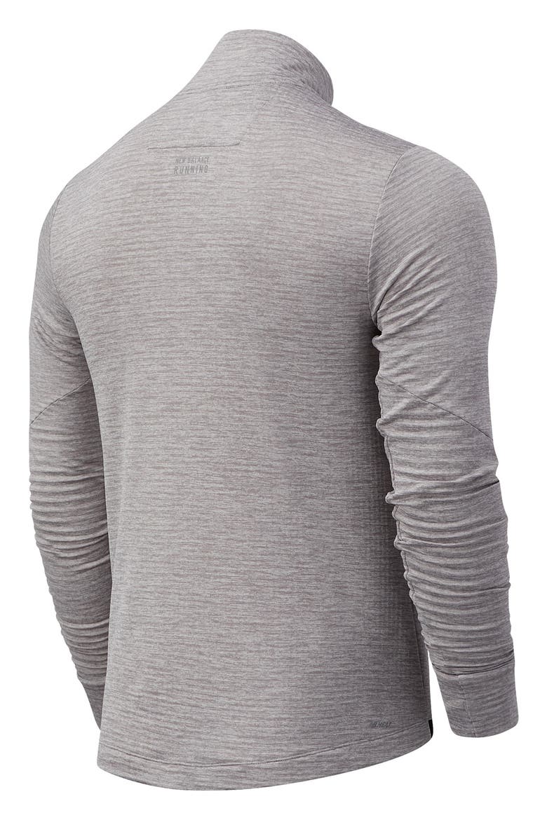 Run Heat Grid Men's Half Zip Performance Pullover, Alternate, color, ATHLETIC GREY