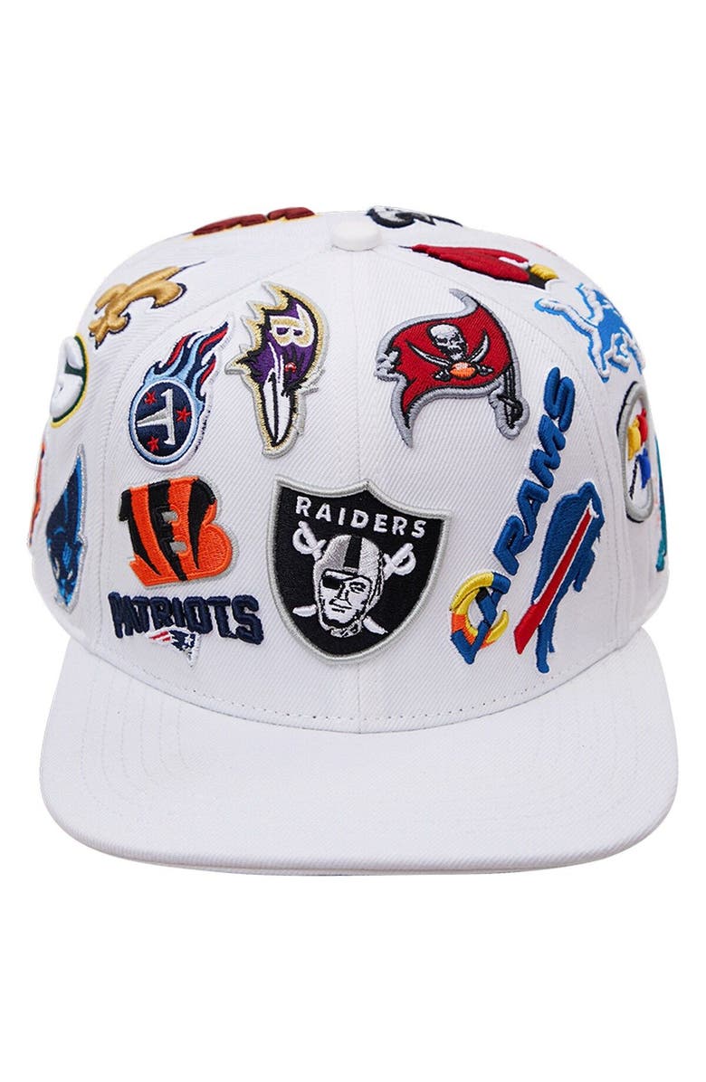 PRO STANDARD Men's Pro Standard White NFL All Over Pro League Snapback Adjustable Hat, Alternate, color, 