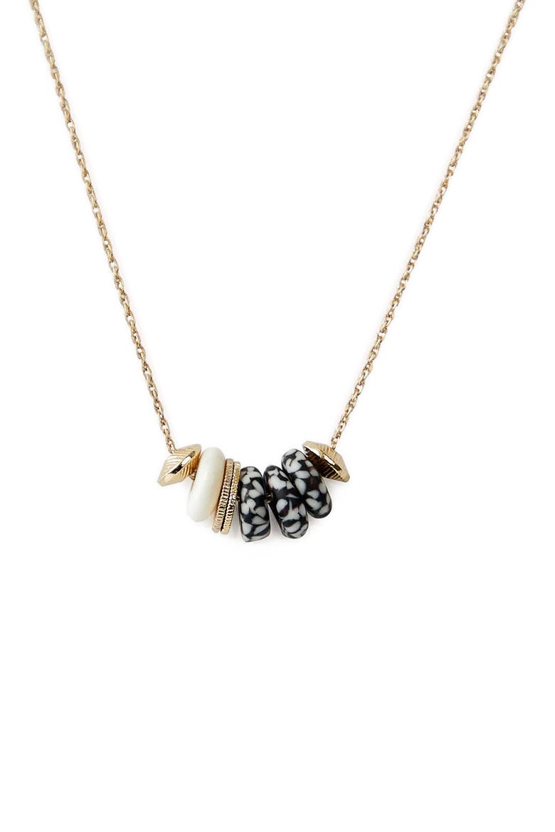 Nala Charm Necklace, Main, color, BLACK/WHITE