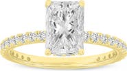 LuvMyJewelry Sia 14K Gold Radiant Cut Lab Grown Diamond Hidden Halo Ring - 2.25 Ct