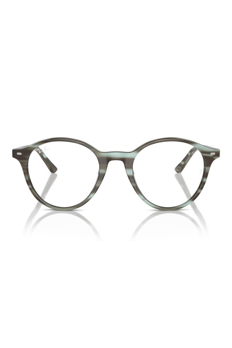 51mm Round Optical Glasses, Main, color, STRIPED GREEN