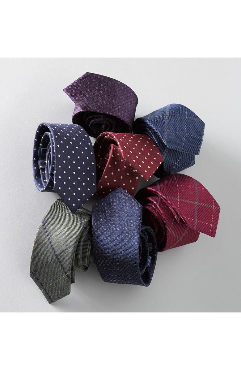 The Tie Bar Dot Silk & Linen Tie, Alternate, color, 