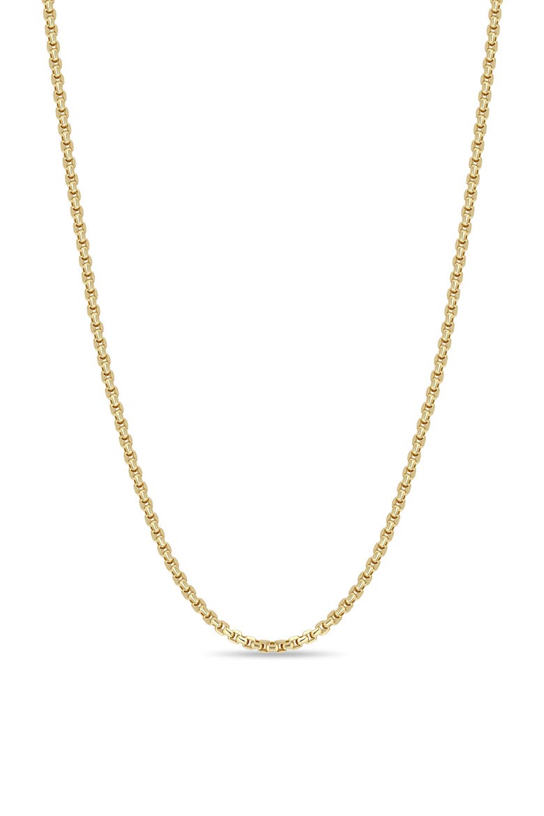 Box Chain Necklace, Main, color, 14K YELLOW GOLD
