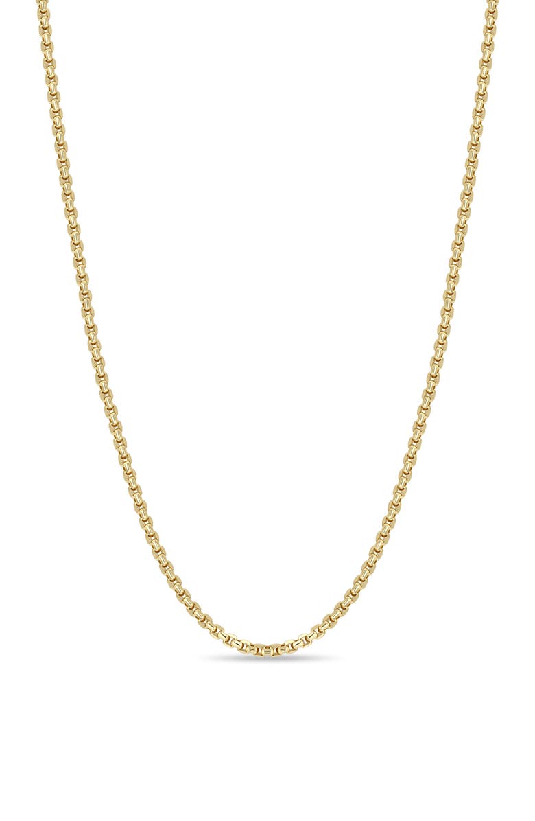 Zoë Chicco Box Chain Necklace, Main, color, 14K Yellow Gold