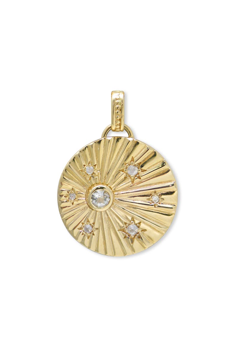 Anzie Celeste Ripple Pendant, Main, color, Gold