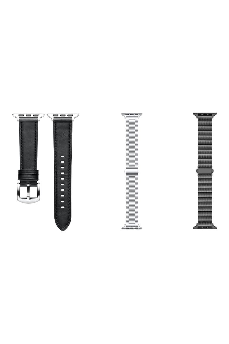Assorted 3-Pack Apple Watch® Watchbands, Alternate, color, BLACK ASSORTED