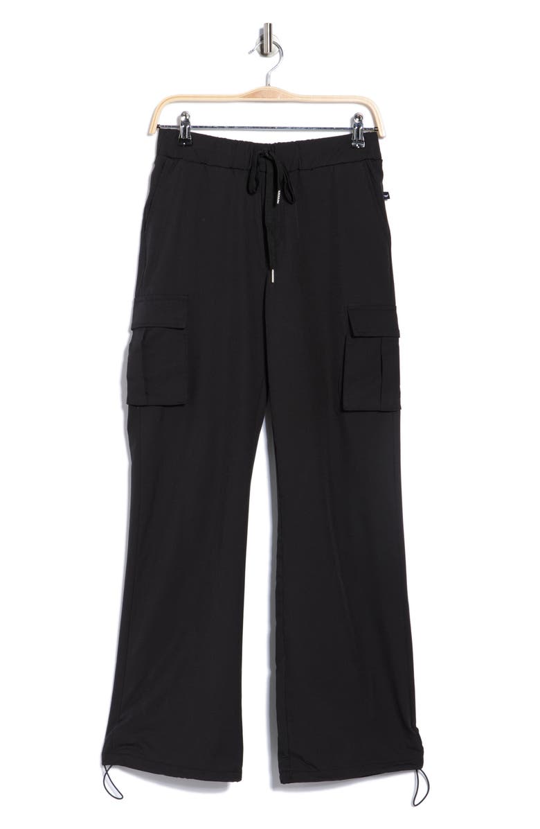 Jessica Simpson Fleece Lined Woven Cargo Pants, Alternate, color, Meteorite