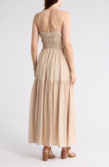 Smocked Sleeveless Maxi Dress