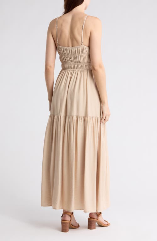 BLU PEPPER BLU PEPPER SMOCKED SLEEVELESS MAXI DRESS
