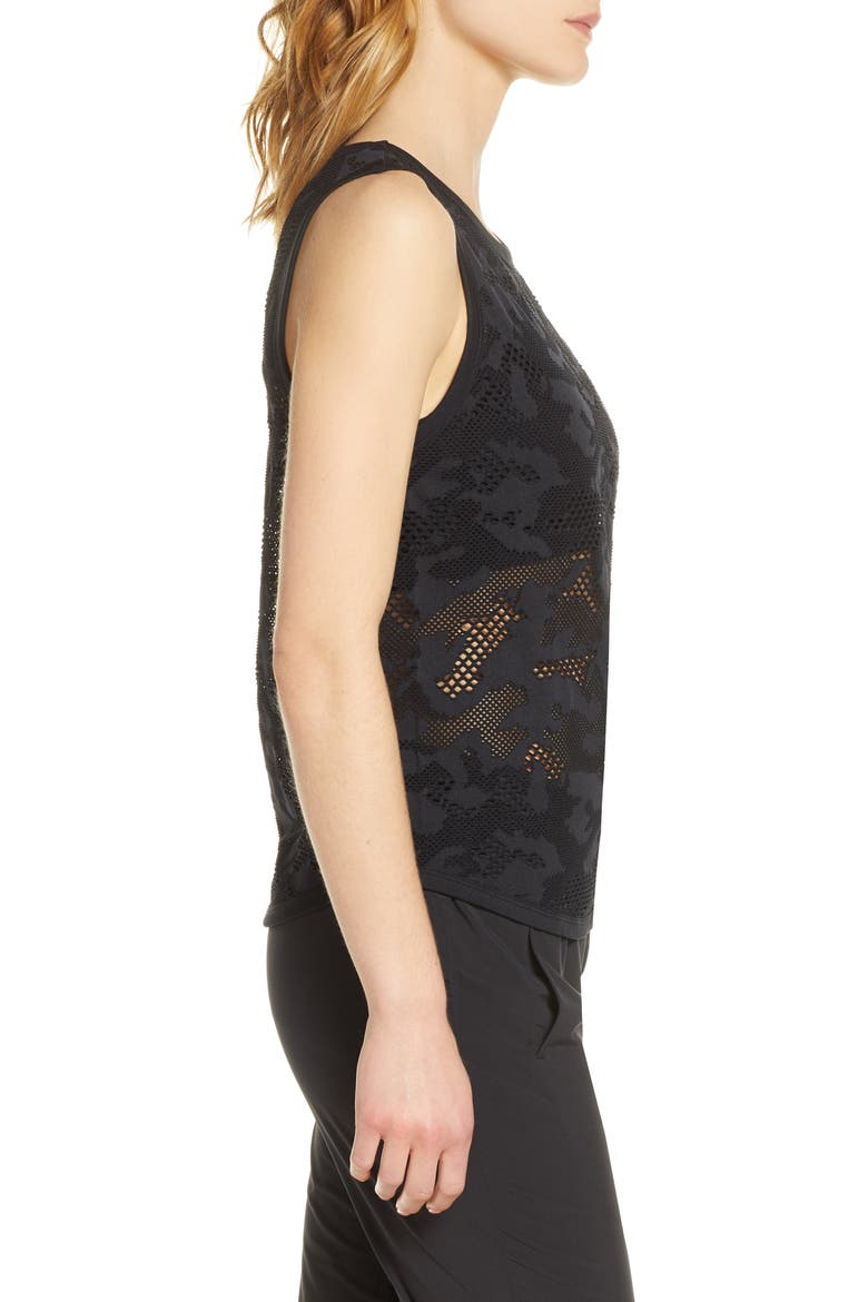 Camo Seamless Tank, Alternate, color, BLACK
