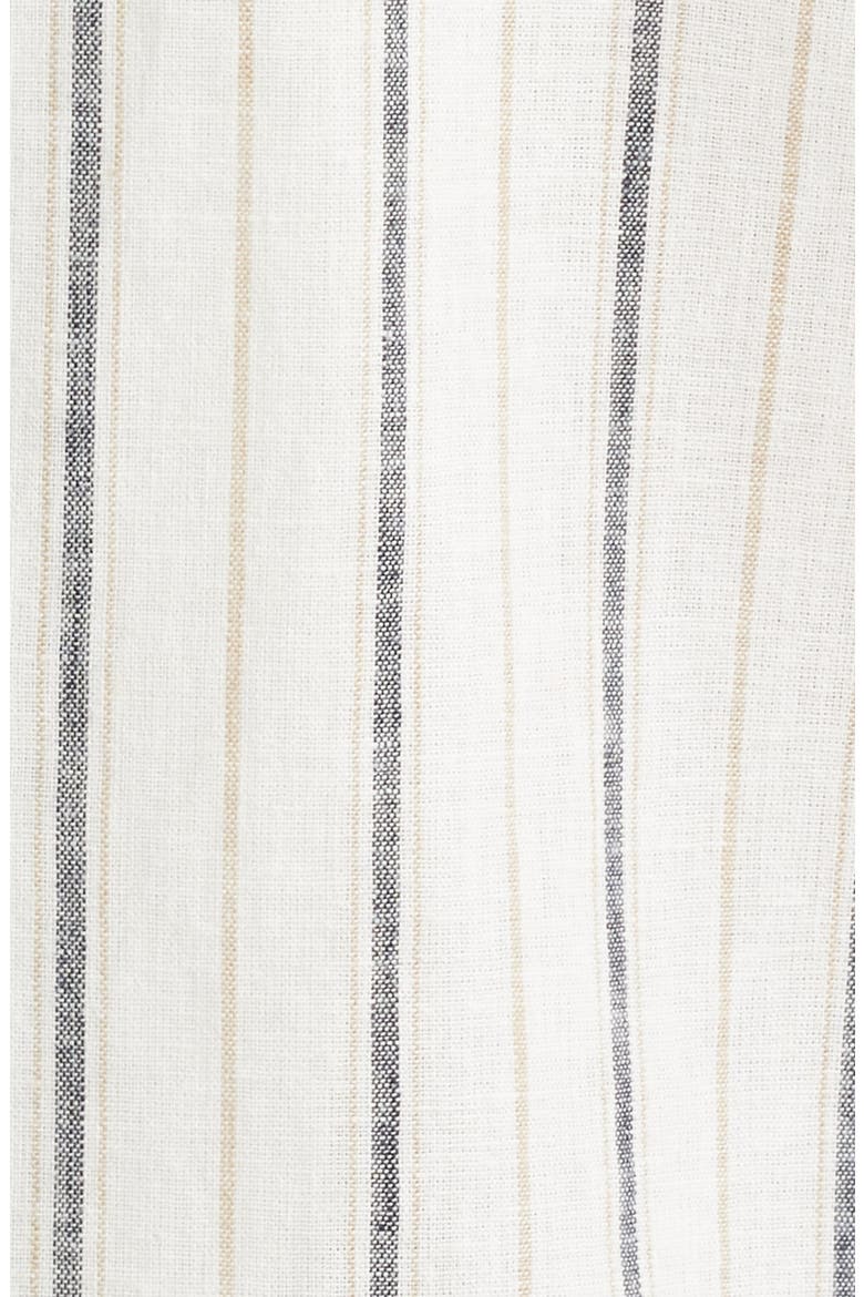 Foster Stripe Linen & Cotton Camp Shirt, Alternate, color, WHITE/GREY STRIPE