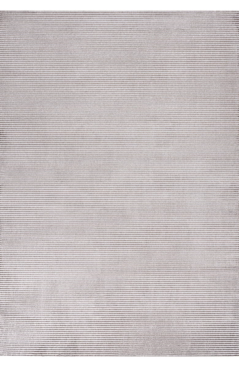 JONATHAN Y Cole Modern Minimalist Pinstripe High-Low Area Rug, Main, color, Dark Silver/White