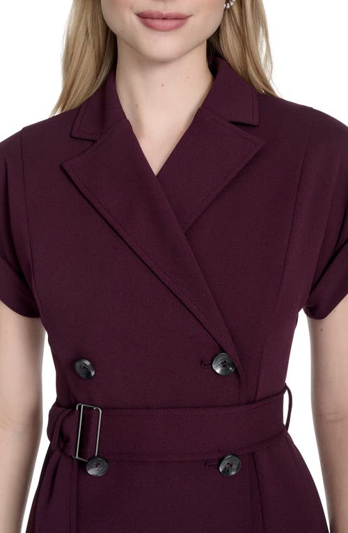 Calvin Klein Double Breasted Sheath Dress In Brown