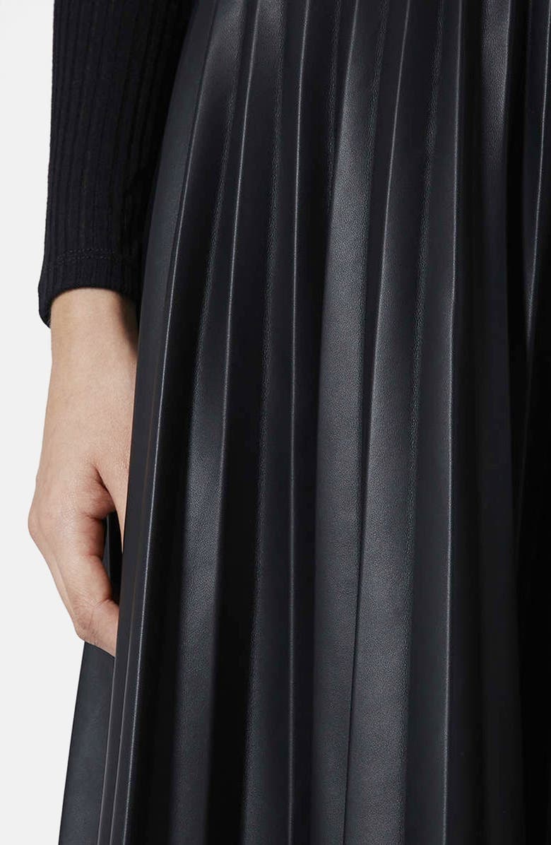 Topshop Pleat Midi Skirt, Alternate, color, 