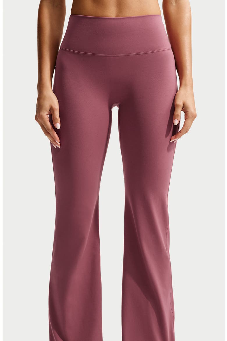 Zenvy Dri-FIT Flare Leggings, Alternate, color, PINK SMOKE/ WHITE