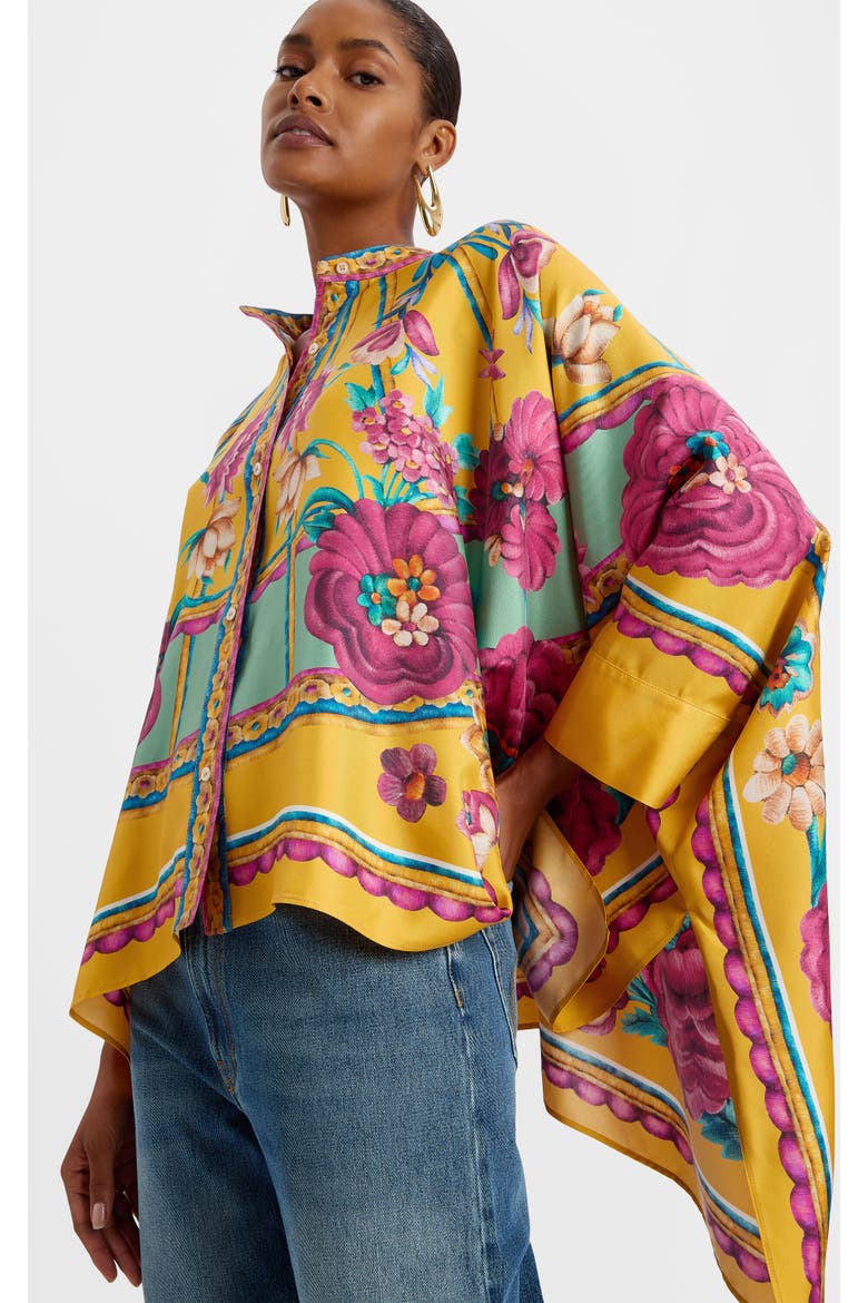 Foulard Shirt Zodiac Placée Marigold, Main, color, Zodiac Placée Marigold