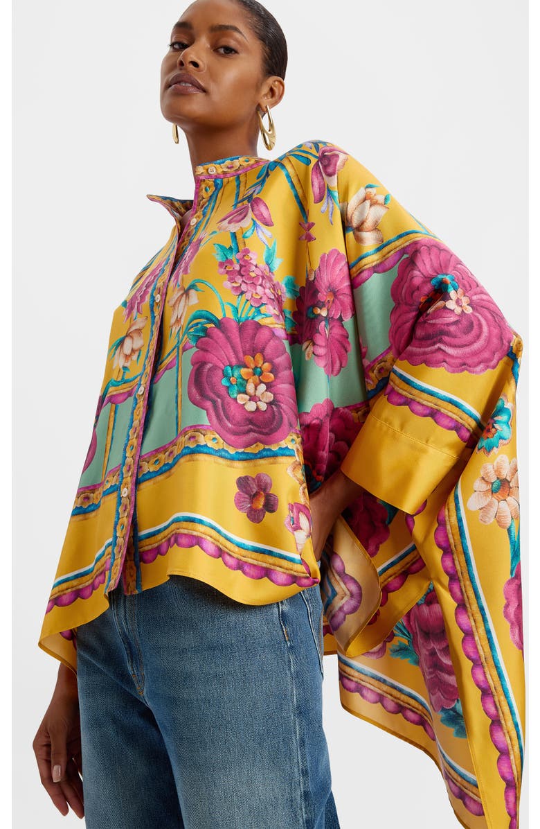 La DoubleJ Foulard Shirt Zodiac Placée Marigold, Main, color, Zodiac Placée Marigold