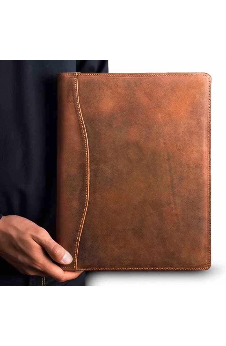 STEEL HORSE LEATHER Falit Leather Folio | Handmade Leather Padfolio, Main, color, Brown