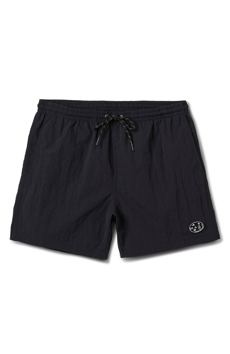 Maui & Sons Skyburn Adventure Drawstring Shorts, Alternate, color, Black