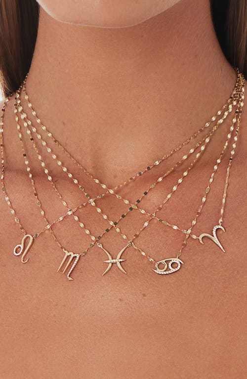Lana 14k Gold Diamond Zodiac Cancer Pendant Necklace In Gold