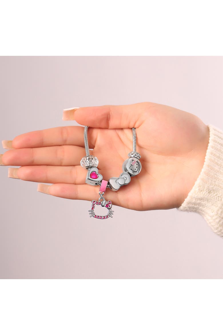 7'' Fashion Charm Bead Bracelet, Alternate, color, Silver