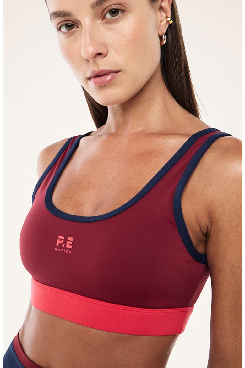Pursuit Sports Bra, Alternate, color, CABERNET