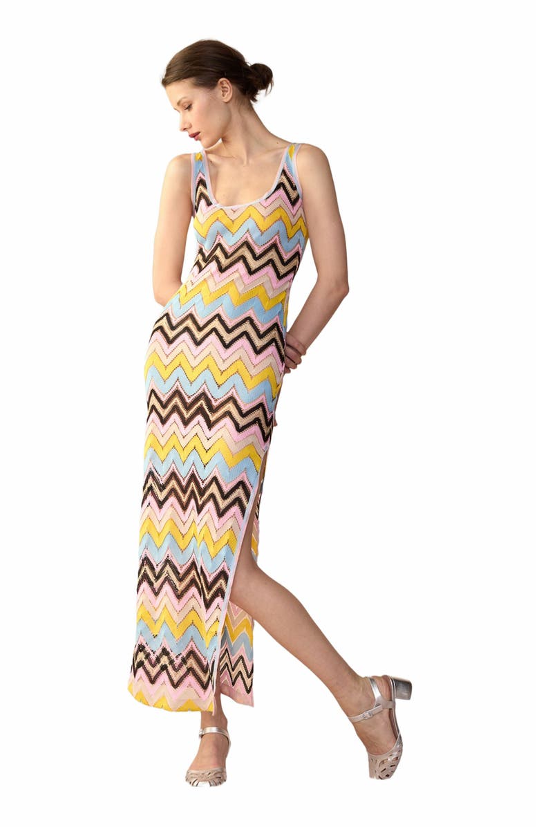 Cynthia Rowley Zigzag Knit Dress, Main, color, 