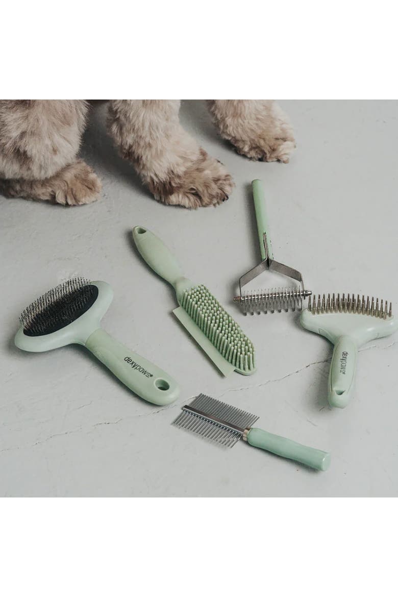 Slicker Brush, Small, Sage Green, Dog & Cat Grooming Tool, Alternate, color, Green