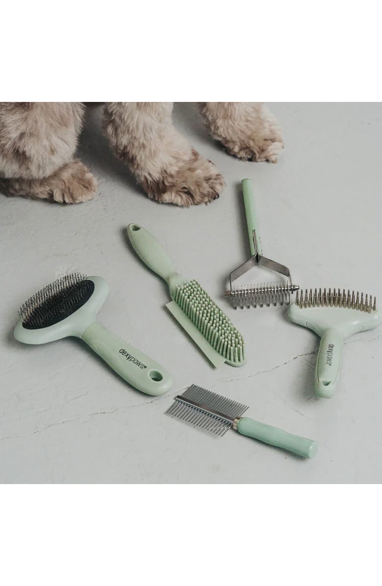 Dexypaws Slicker Brush, Medium, Sage Green, Dog & Cat Grooming Tool, Alternate, color, Green