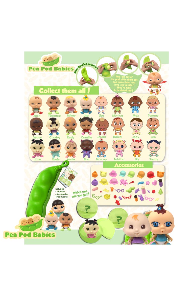 Pea Pod Babies Mystery Surprise 4 Pack Mini Dolls, 3+, Alternate, color, Multicolored