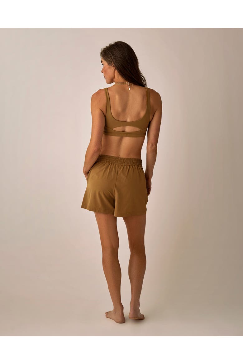 Ocean Breeze High-Rise Shorts - Golden, Alternate, color, Golden