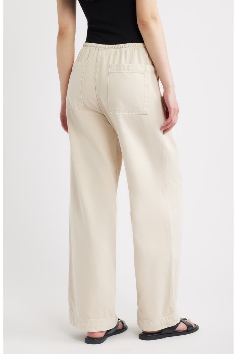 Claire Cotton Blend Wide Leg Pants, Alternate, color, SAND
