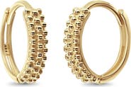Bony Levy 14K Yellow Gold Textured Hoop Earrings