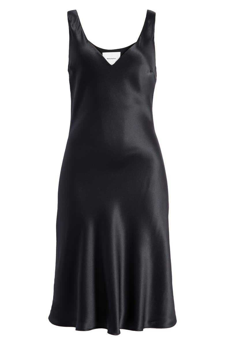 Reformation Lila V-Neck Satin Dress, Alternate, color, 