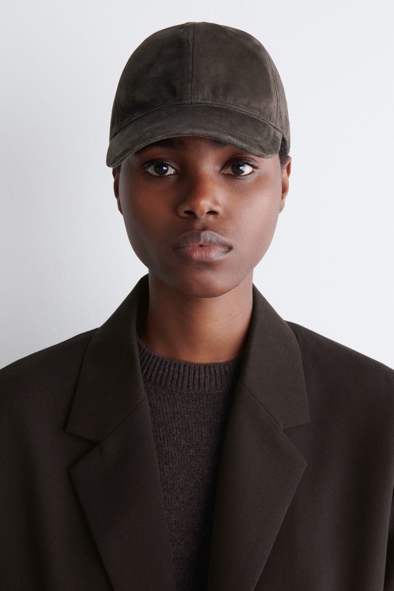 Suede Baseball Cap, Alternate, color, CHOCOLATE