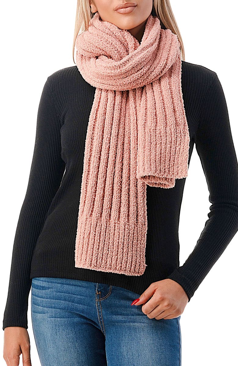 MARCUS ADLER Ribbed Cozy Scarf, Main, color, Blush