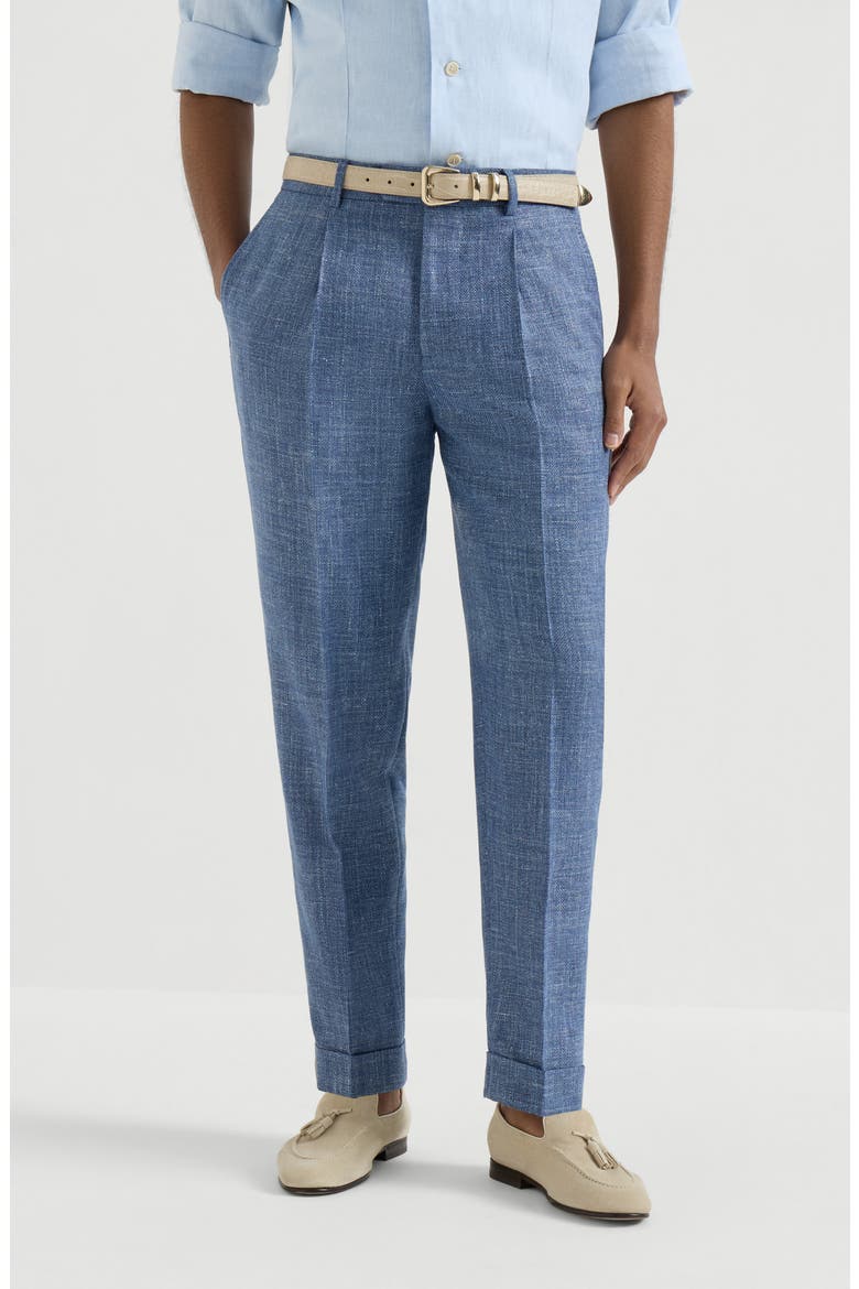 Hopsack trousers, Main, color, Denim