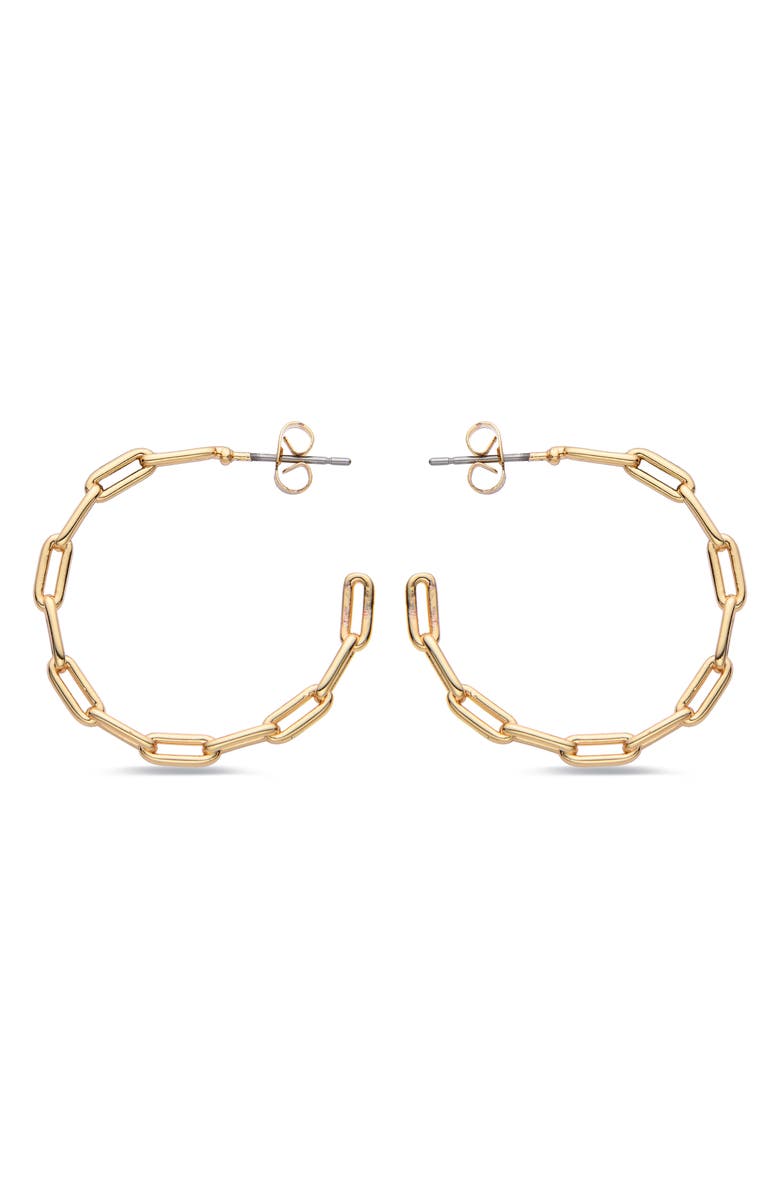 EYE CANDY LOS ANGELES Jeanne Chain Hoop Earrings, Main, color,