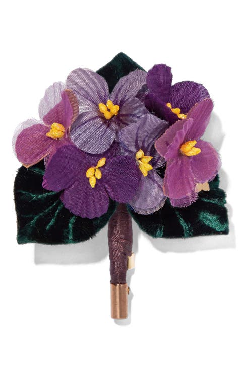 The Violet Cluster Floral Brooch