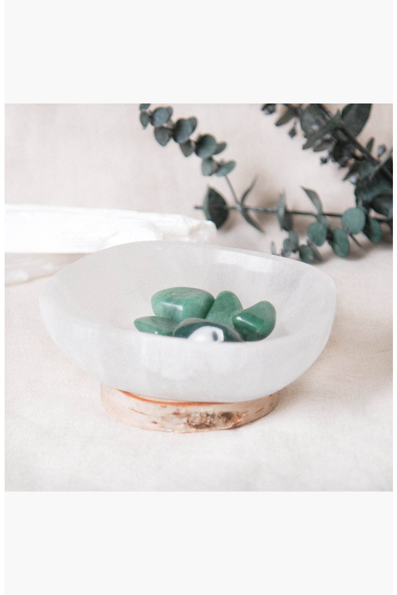 Handcrafted Selenite Crystal Recharging Bowl, Alternate, color, Translucent White