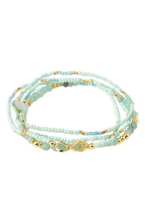 4-Pack Forever Beaded Bracelets