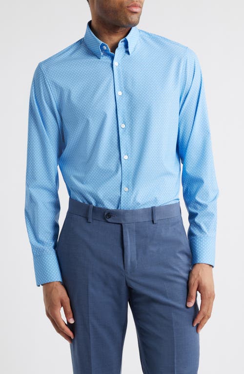 Mizzen + Main Mizzen+main Leeward Trim Fit Neat Star Print Stretch Button-up Shirt
