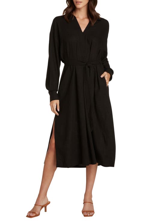 Willow Nadine Popover Long Sleeve Midi Shirtdress
