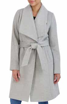 Cole Haan Signature Slick Wool Blend Wrap Coat