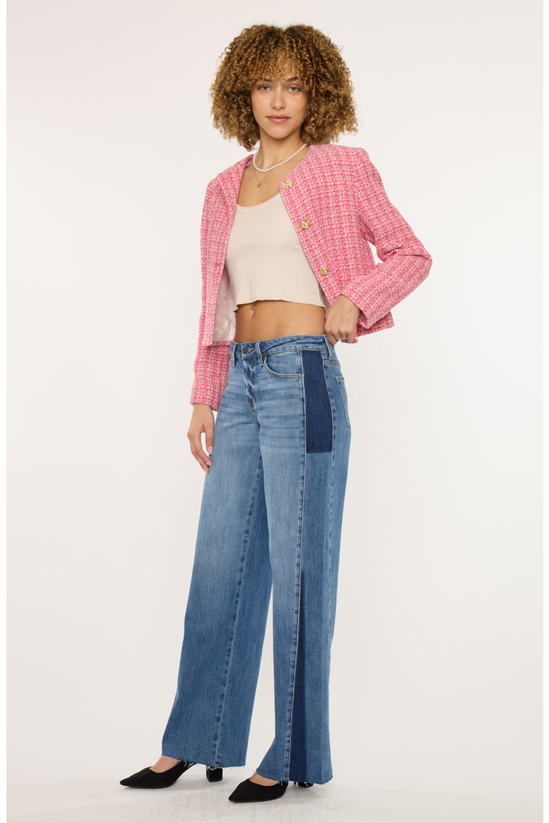 Marianne Mid Rise Wide Leg Jeans, Alternate, color, Medium Dark
