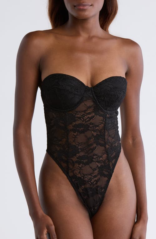 Coquette Lace Underwire Teddy With Removable Neck Piece