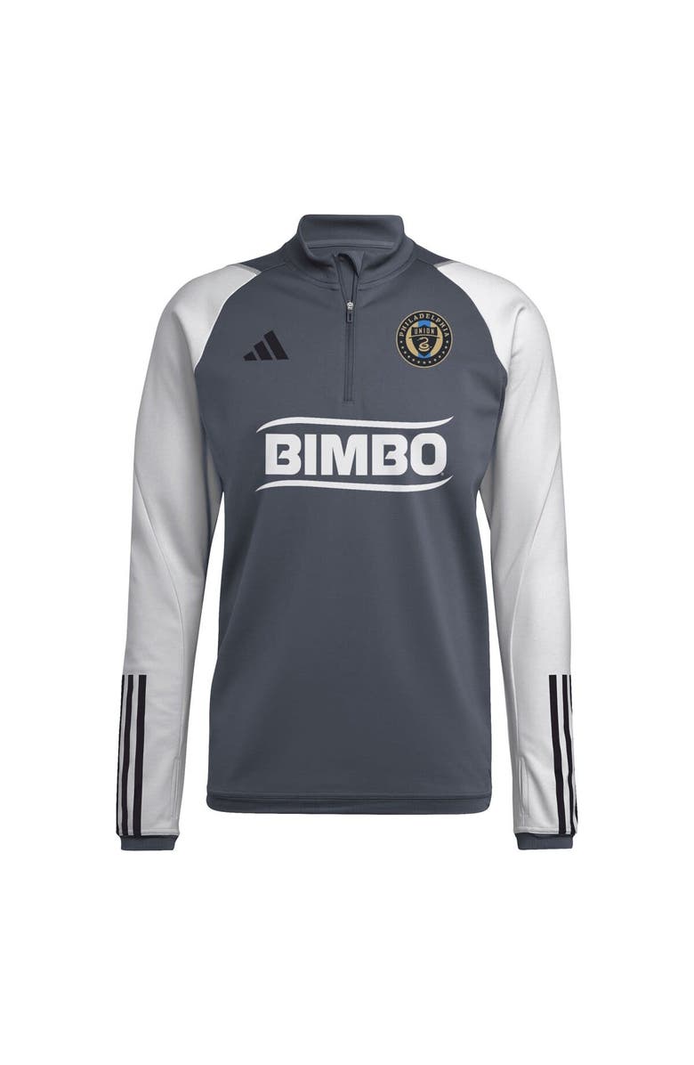 adidas Men's adidas Gray Philadelphia Union 2024 On-Field AEROREADY Quarter-Zip Training Top, Main, color, 
