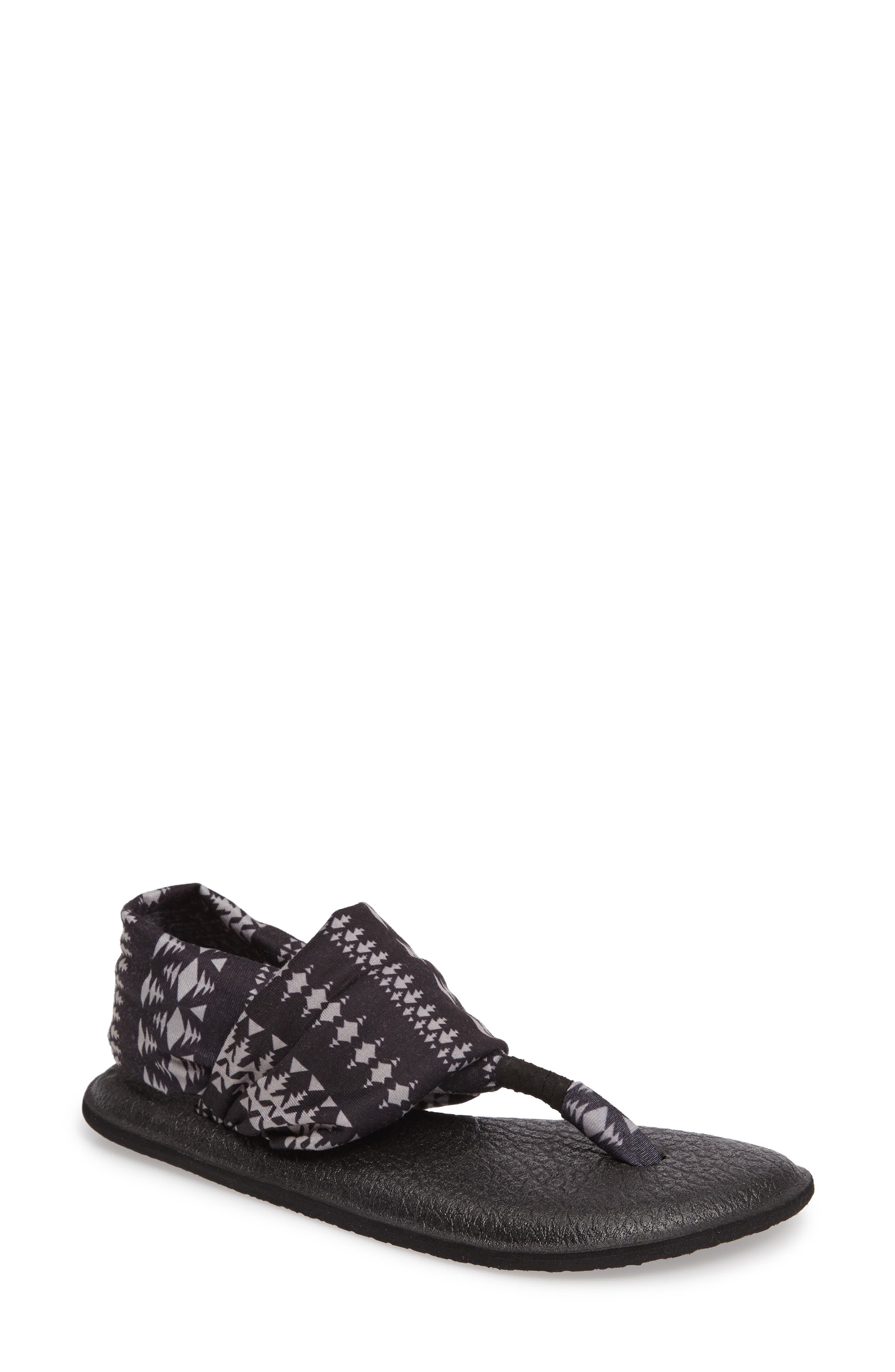 Yoga Sling 2 Sandal, Main, color, BLACK TRIBAL