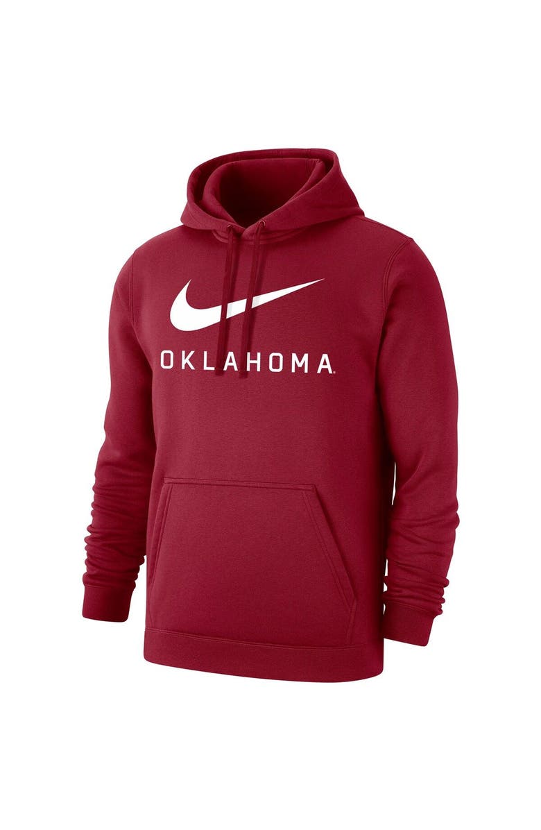 Nike Men's Nike Crimson Oklahoma Sooners Big Swoosh Club Pullover Hoodie, Alternate, color, 
